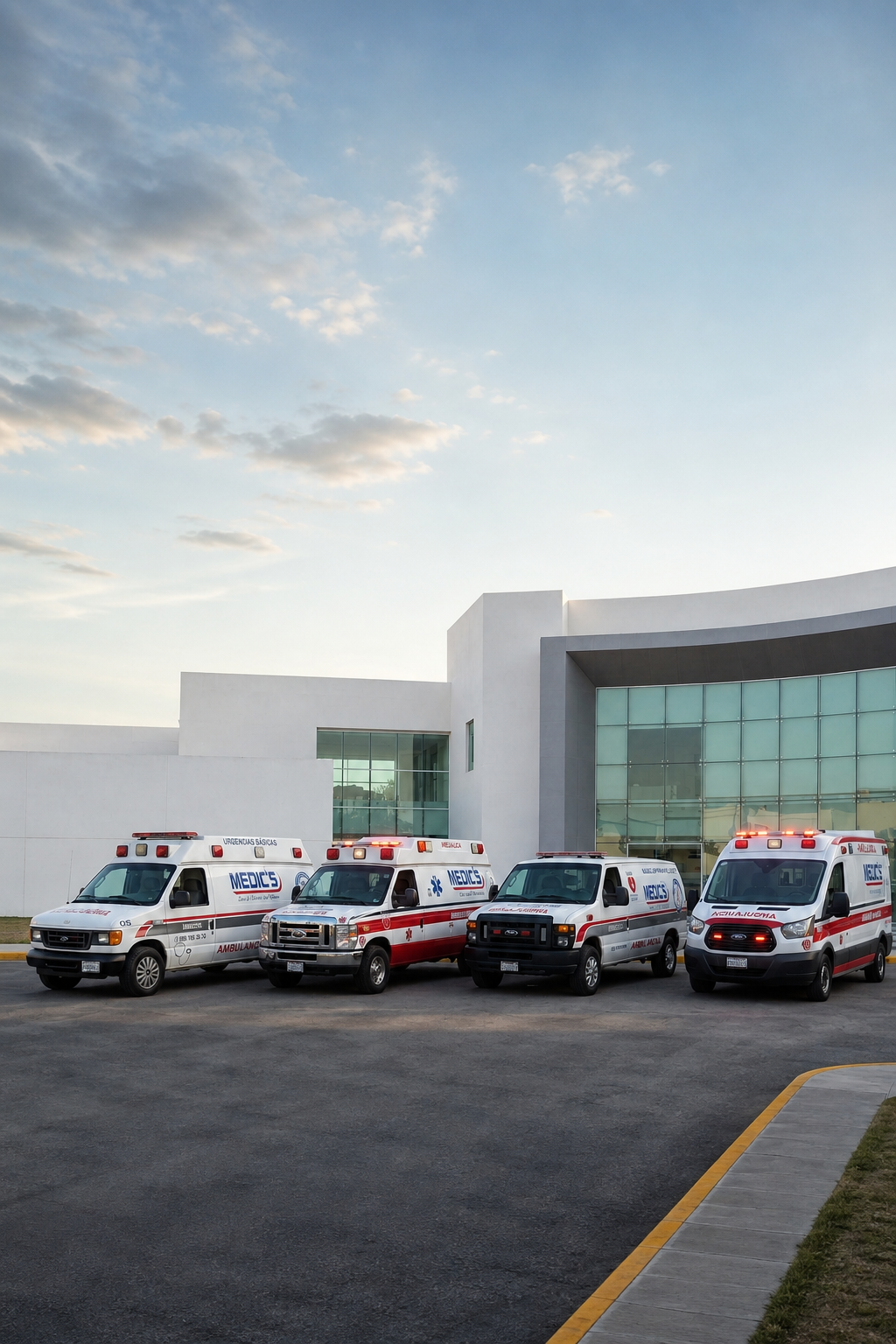 Vista general de las ambulancias Medic's
